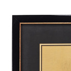 Vintage Chinese Silk Painted Landscape Black Gold Beautifully Framed