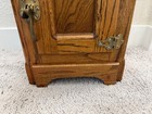 Vintage White Clad Oak Wood Ice Box Nightstand Cabinet Chest End Table 17 5x14   