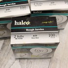 Vintage Halco 100 Watt Light Bulbs  6 Bulbs  Frosted A19 Medium Base  Old Style