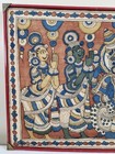 Vintage Framed Kalamkari Textile Wall Art Ganesha Hindu Folk Fabric 31x20 India