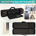 Pool Cue Stick Case 4x5 Billiard Cue Backpack Carrying Case With Multi Pockets