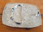 Initial   F   Rodeo Cowboy Letter Shine Regular Gold Silver Western Belt Buckle