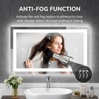 40x24   Led Bathroom Mirror Wall Vanity Mirror Dimmable Anti-fog Tempered Glass