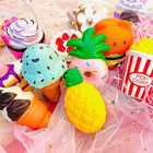 Slow Rising Jumbo Squishies Toys Set - 9 Pack Soft Kawaii Squishy Hamburger Popc