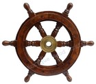 Brass Wooden Nautical Antique Pirate Steering Wheel Wall Decor Handmade Ships