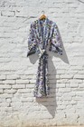 Hand Block Print Long Kimono 100  Cotton Dress 100  Tarrif Free   0  Charge Km-62