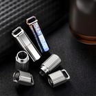 Titanium Pill Holder Case Container Organizer Waterproof Keychain Outdoor Edc