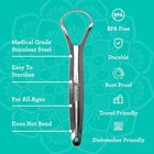 2pcs Tongue Scrapers Cleaners With Travel Size   O Care For Adults  Fresh Breath