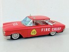 Vintage 1950 s Fire Chief Tin Friction Car Chiko Japan