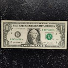 Fw Duplicate Serial Number Star Note B 04744108     One Dollar  1 Bill Error 2013
