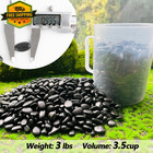 Black Decorative Pebbles Polished River Rocks 3lb For Aquarium Fish Tank Plants