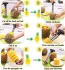 New Easy Kitchen Tool Fruit Pineapple Corer Slicer Cutter Peeler Stainless Steel