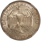 1930-d Germany Graf Zeppelin 3 Mark Silver Coin - Ngc Ms 64 - Km  67
