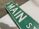 Vintage Metal Street Sign Embossed Original Retired Michigan Main St Fast Ship