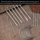 20 Leather Sewing Needles Heavy Duty Kit Curved Sack Hand Upholstery Canvas Rugs