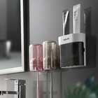 Wall Mount Toothpaste Squeezer  Automatic Dispenser With Toothbrush Holder