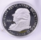 1974 Bicentennial Commemorative Medal John Adams 1 Oz  Sterling Silver Proof 