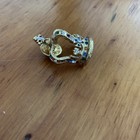 Crown Vintage Brooch Pin Rhinestones Gold Tone Lapel Pin