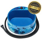 Heated Pet Water Bowl  Outdoor Thermal Dog Cat Bowl With 69 Inch Chew Resista   