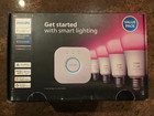 Philips Hue 563296 A19 Smart Hub And Led Color Changing 4 Light Bulb Starter Kit