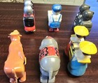  Vintage Ramp Walker Toys Lot Of 5 Elephant Cow Asian Men With Duck  