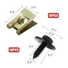 Car Bumper Cover Screws  Multifunctional Auto U-nuts Clips With Splash 20 Pcs