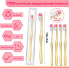 1000 Pcs Disposable Toothbrushes Bulk Individually Wrapped Manual Soft Bristle T