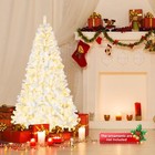 8 Ft Prelit Snow Party Xmas Christmas Tree Auto-spread close Up 670 Light