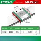 1pcs Hiwin Silver Linear Guide Slider Mgw12c Micro Widened Slider