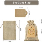 Jutieuo 25pcs Small Burlap Bags 4x6 Inch Drawstring Linen Gift Pouches Wedding
