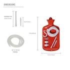 Enema Bag Kit For Colon Cleanse Enemas Douche Men Women 7 Piece Set  Red