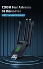 Usb 3 0 Wifi 6 Adapter 802 11ax 1200mbps 2 4g 5g Dual Band Network Card
