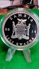 Zambia 1000 Kwacha 2014 Unc Mountain Gorilla Silver Plated Colorized Coin