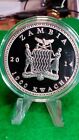 Zambia 1000 Kwacha 2014 Unc Pygmy Hippocampus Silver Plated Colorized Coin