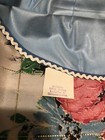 Vintage 1960s Half Apron Tie W  4 Pockets - Blue W  Floral Pattern - Never Used