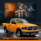 Headlamp For 09-12 Dodge Ram 1500 2500 3500 New Body Quad Clear Lens Black Amber
