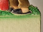 Vintage West German Embossed Paper Die Cut - Gnome Painting Bird House