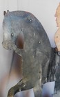 Antique Sheet Metal Iron Weathervane Cutout Horse Rider Painted Soldier Ca  1900