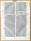 Judith - Original Incunable Leaf Biblia Latina Amerbach Basel - 1491
