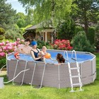 Outsunny Above Ground Swimming Pool  Non-inflatable Rectangular Frame Pool