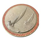 Yachting By Georges Contaux Charma Ed Valence Token Medal Plaque Art Nouveau
