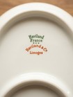    antique Haviland Limoges Double Spout Gravy Boat Attached Underplate Schleiger 