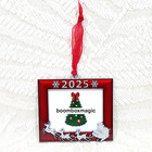      2025 Christmas Tree Ornament Photo Picture Frame Santa Claus Sleigh Ride