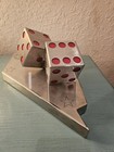 Very Rare Steel Sculpture-pair Of Dice On Nevada Map  Sheetmetal Union    