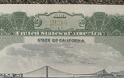 Original 1935 Golden Gate Bridge  1000 Construction Bond Series C Highway Dist 