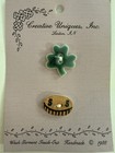 Lot Of 38 Packs Of 2 Vtg    88 Creative Uniques  Inc Handmade Buttons-luck fortune