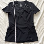 Jaanuu Women   s Medical Scrub Set Black Xxs Solid 92  Polyester 8  Spandex