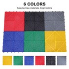 34 68pcs Interlocking Garage Floor Tiles Vented Water Drainage 15 7 x15 7  x0 7 