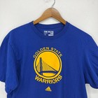 Adidas Golden State Warriors T-shirt Men s Size L Blue Nba Basketball Logo