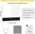 Book Light  Rechargeable Led Reading Light For Book  Clear Led Flat Book Lights